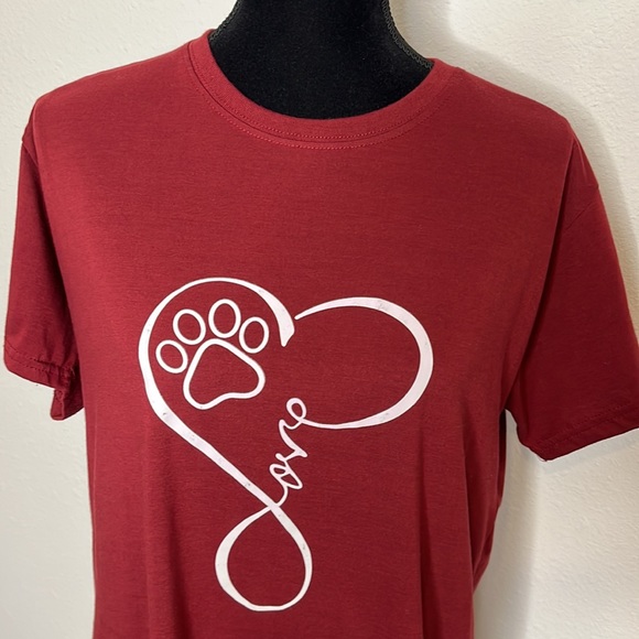 Unbranded maroon LOVE with paw size XXL. Fits smaller so please see measurements - Picture 3 of 5